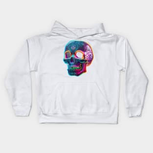 Neon skull srt Kids Hoodie